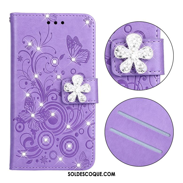 Coque Samsung Galaxy A51 Téléphone Portable Étui En Cuir Protection Clamshell Fleurs De Papillons En Vente