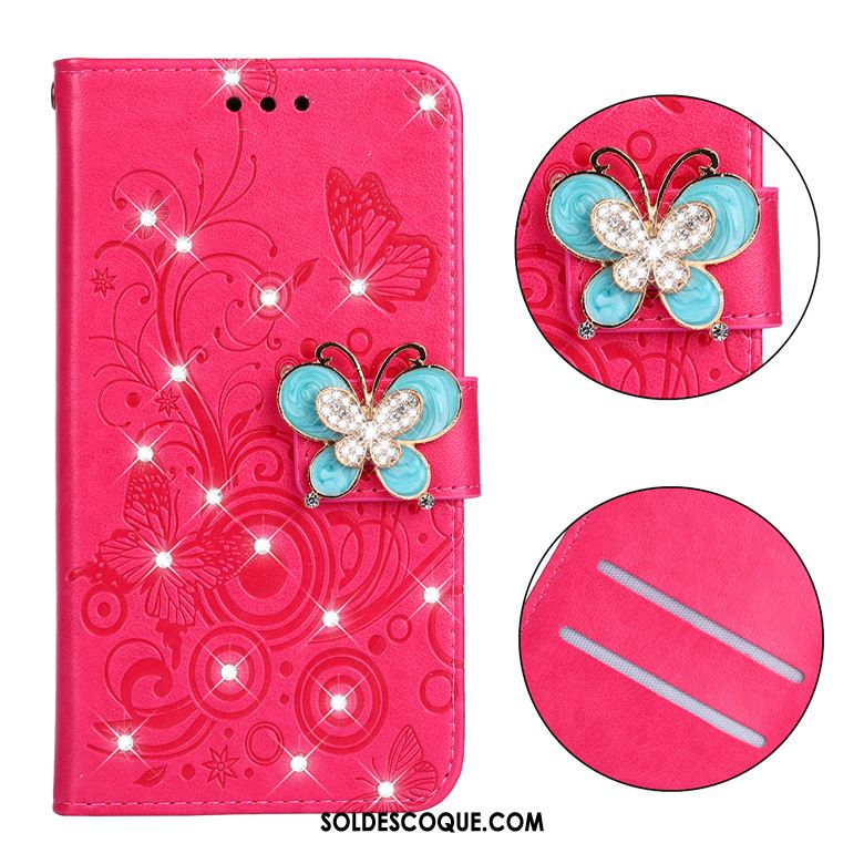 Coque Samsung Galaxy A51 Téléphone Portable Étui En Cuir Protection Clamshell Fleurs De Papillons En Vente