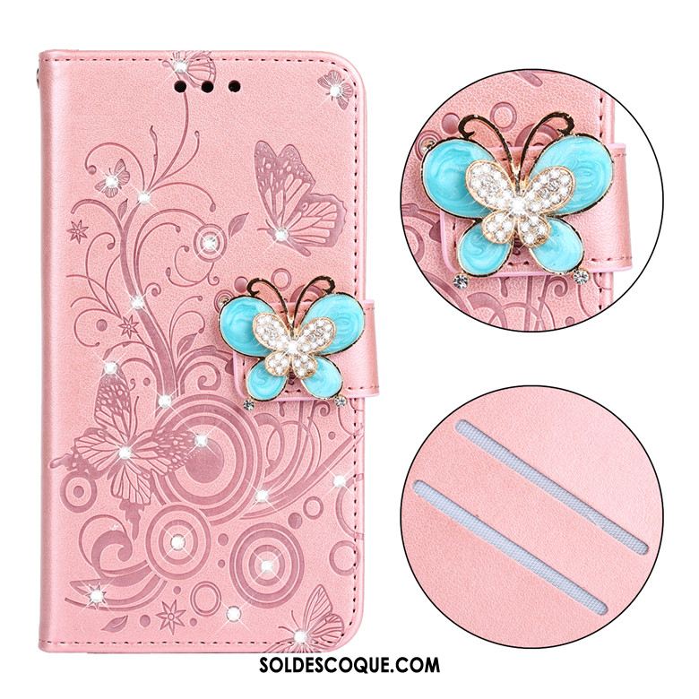 Coque Samsung Galaxy A51 Téléphone Portable Étui En Cuir Protection Clamshell Fleurs De Papillons En Vente