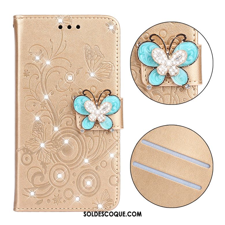 Coque Samsung Galaxy A51 Téléphone Portable Étui En Cuir Protection Clamshell Fleurs De Papillons En Vente