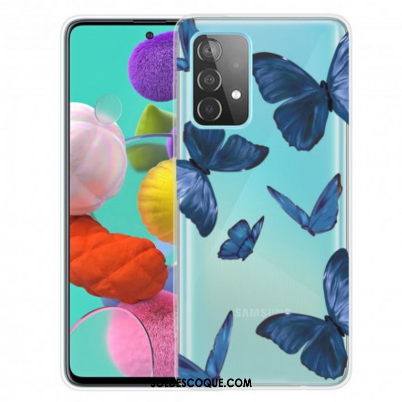 Coque Samsung Galaxy A52 4G / A52 5G / A52s 5G Papillons Sauvages