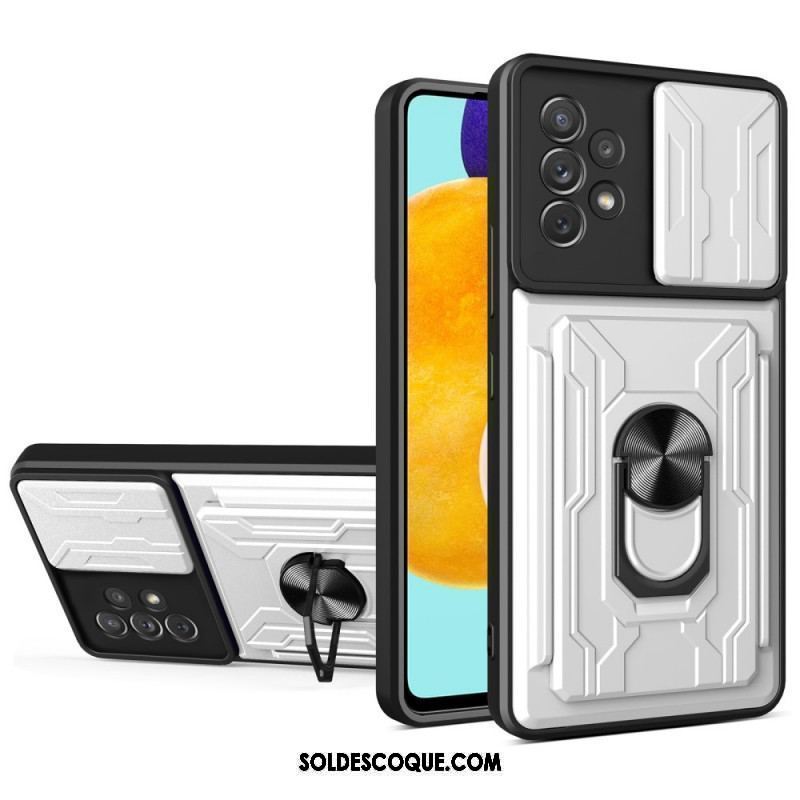 Coque Samsung Galaxy A53 5G Porte-Carte et Protège-Lentilles Design