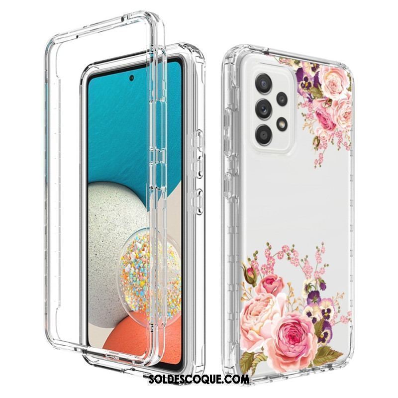 Coque Samsung Galaxy A53 5G Transparente Fleurs