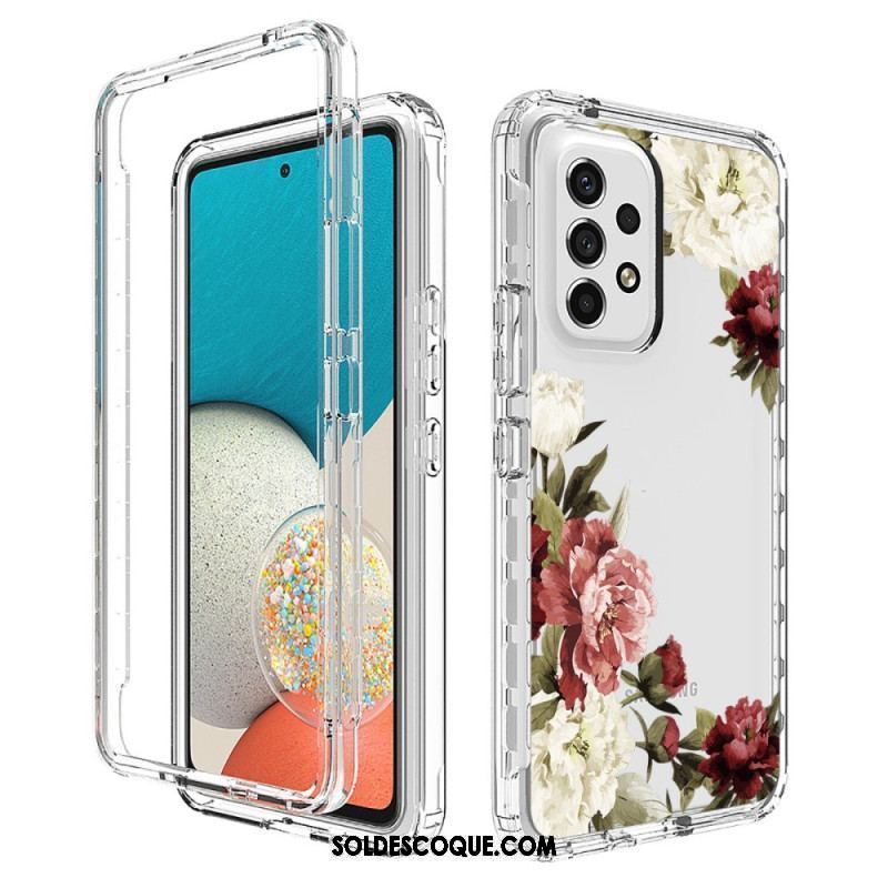 Coque Samsung Galaxy A53 5G Transparente Fleurs