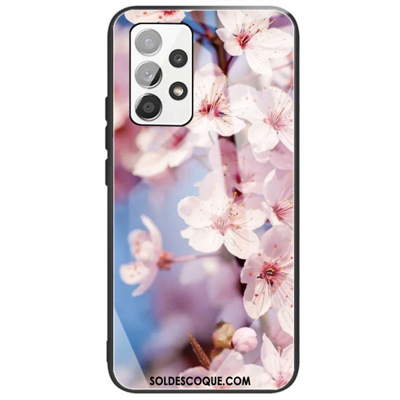 Coque Samsung Galaxy A53 5G Verre Trempé Fleurs