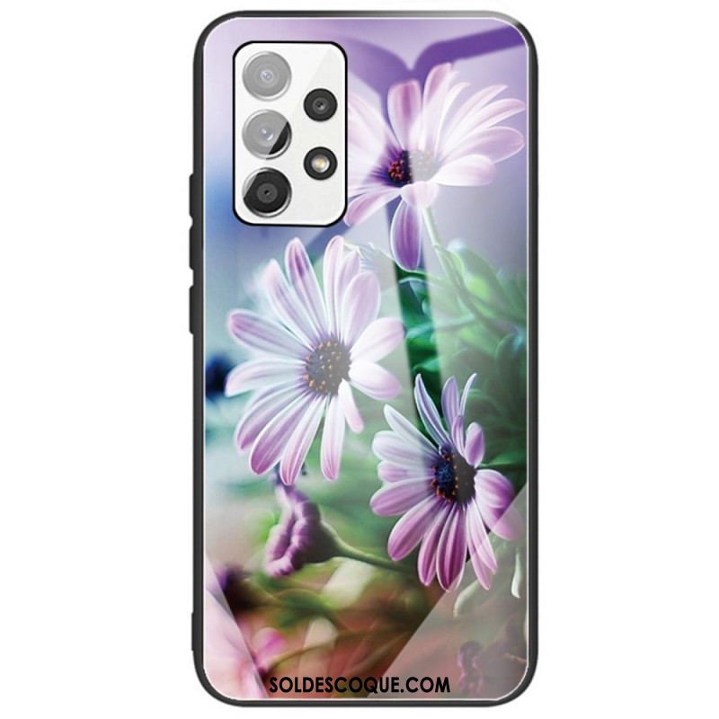 Coque Samsung Galaxy A53 5G Verre Trempé Fleurs