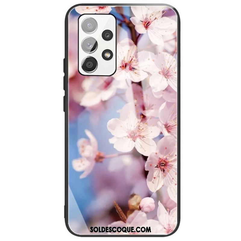 Coque Samsung Galaxy A53 5G Verre Trempé Fleurs