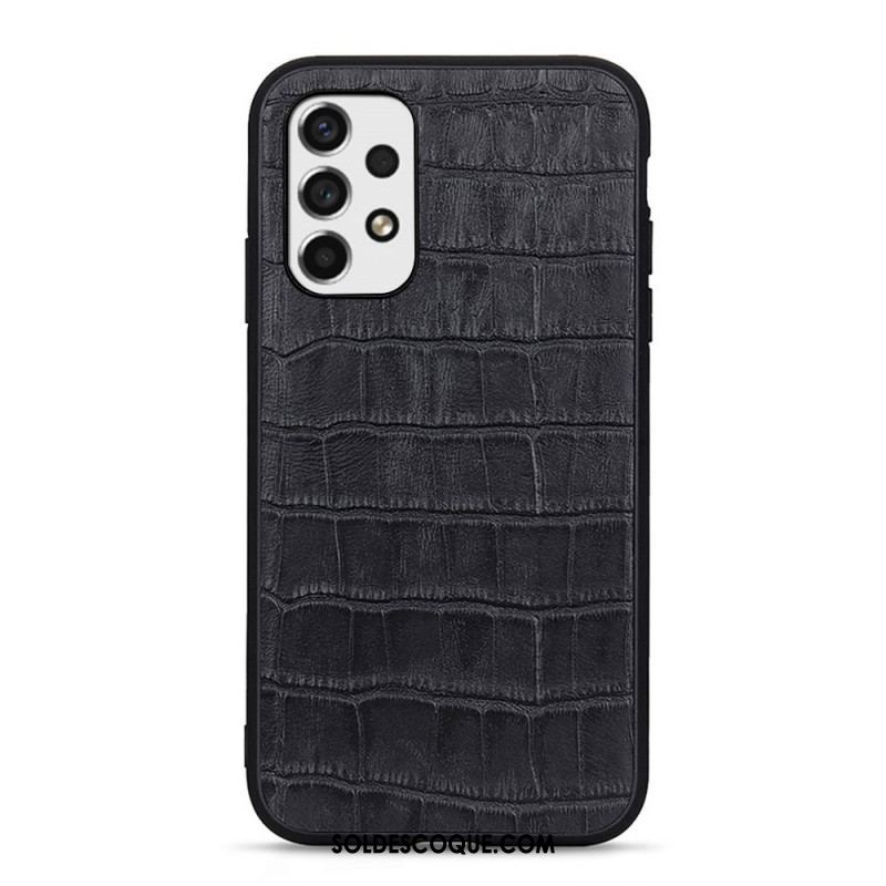 Coque Samsung Galaxy A53 5G Véritable Cuir Texture Crocodile