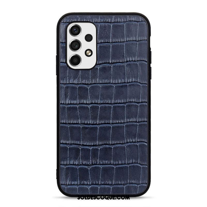 Coque Samsung Galaxy A53 5G Véritable Cuir Texture Crocodile