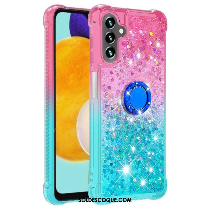 Coque Samsung Galaxy A54 5G Paillettes Anneau-Support