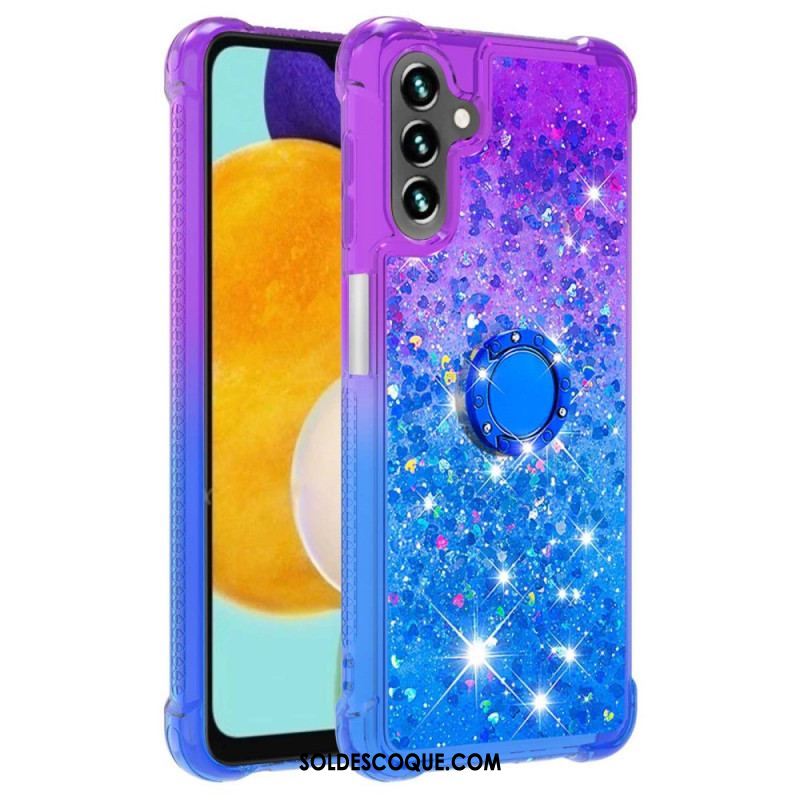 Coque Samsung Galaxy A54 5G Paillettes Anneau-Support