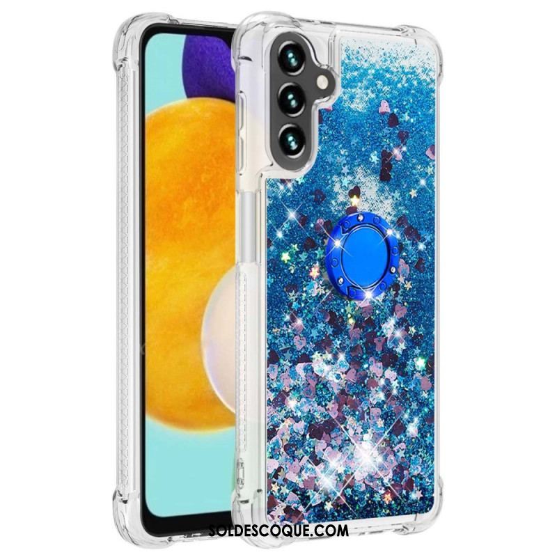 Coque Samsung Galaxy A54 5G Paillettes avec Anneau-Support