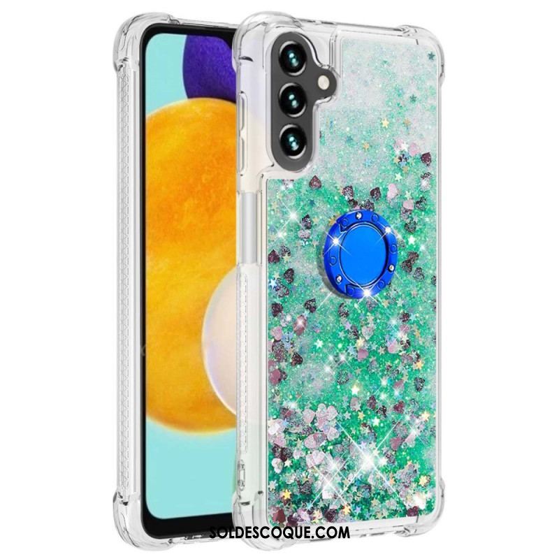 Coque Samsung Galaxy A54 5G Paillettes avec Anneau-Support