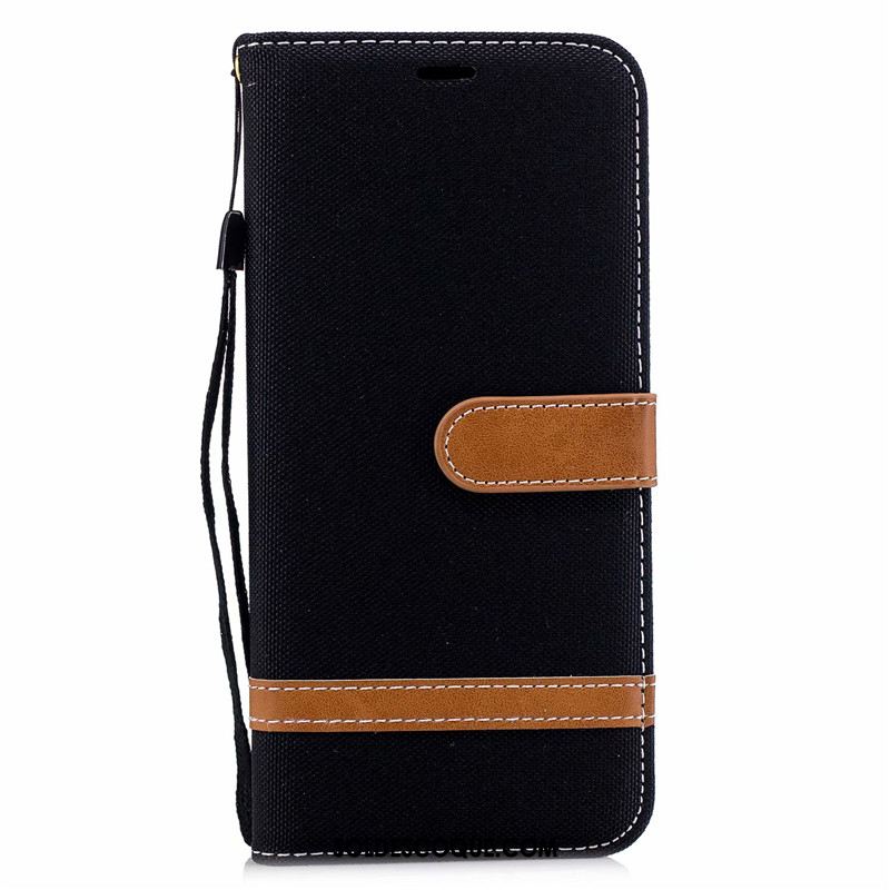 Coque Samsung Galaxy A6+ Bleu Marin Carte Téléphone Portable Étui En Cuir Étoile Soldes