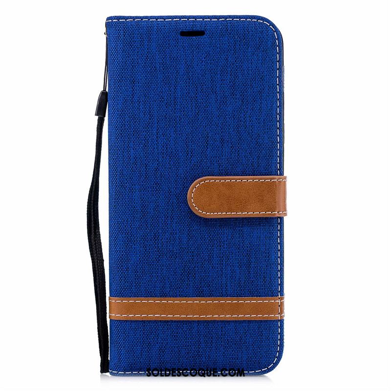 Coque Samsung Galaxy A6+ Bleu Marin Carte Téléphone Portable Étui En Cuir Étoile Soldes