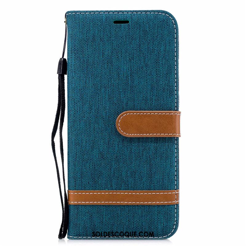 Coque Samsung Galaxy A6+ Bleu Marin Carte Téléphone Portable Étui En Cuir Étoile Soldes