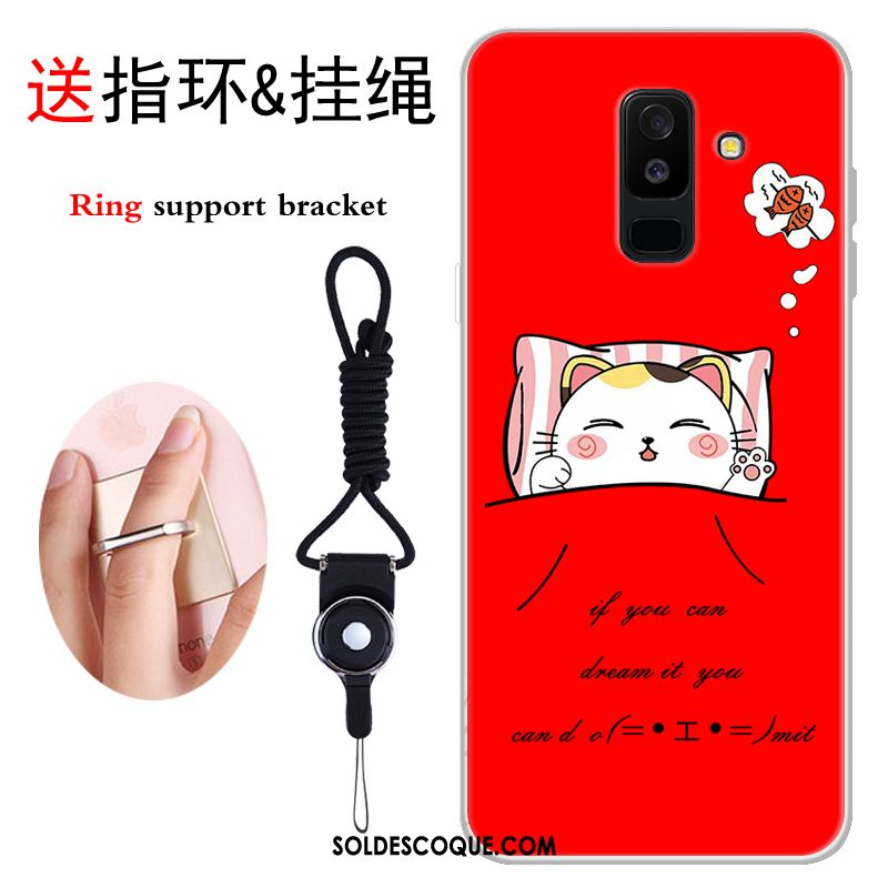 Coque Samsung Galaxy A6+ Créatif Marque De Tendance Fluide Doux Téléphone Portable Dessin Animé En Ligne