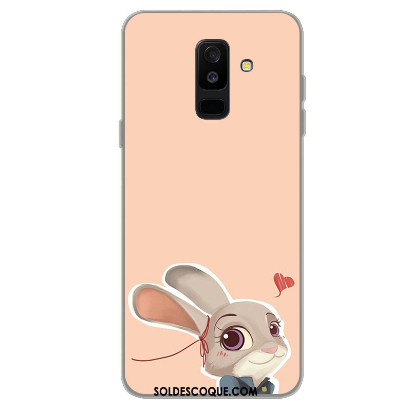 Coque Samsung Galaxy A6+ Dessin Animé Fluide Doux Étoile Étui Gris Soldes