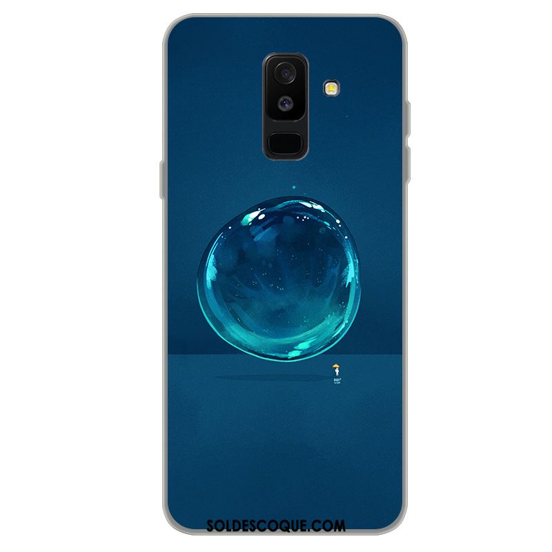 Coque Samsung Galaxy A6+ Dessin Animé Fluide Doux Étoile Étui Gris Soldes