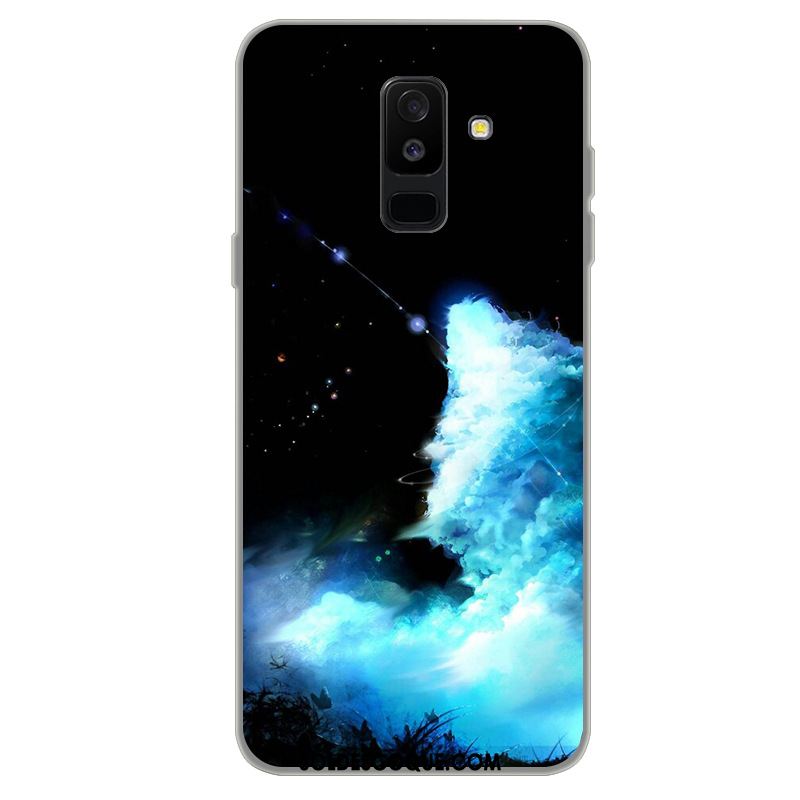 Coque Samsung Galaxy A6+ Dessin Animé Fluide Doux Étoile Étui Gris Soldes