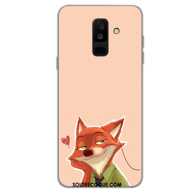 Coque Samsung Galaxy A6+ Dessin Animé Fluide Doux Étoile Étui Gris Soldes