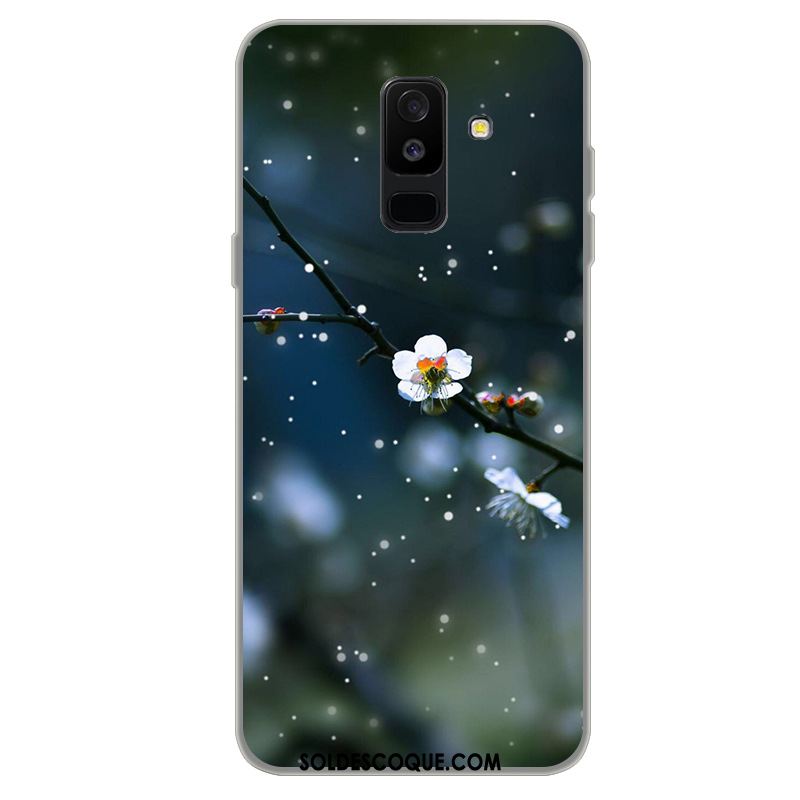 Coque Samsung Galaxy A6+ Dessin Animé Fluide Doux Étoile Étui Gris Soldes