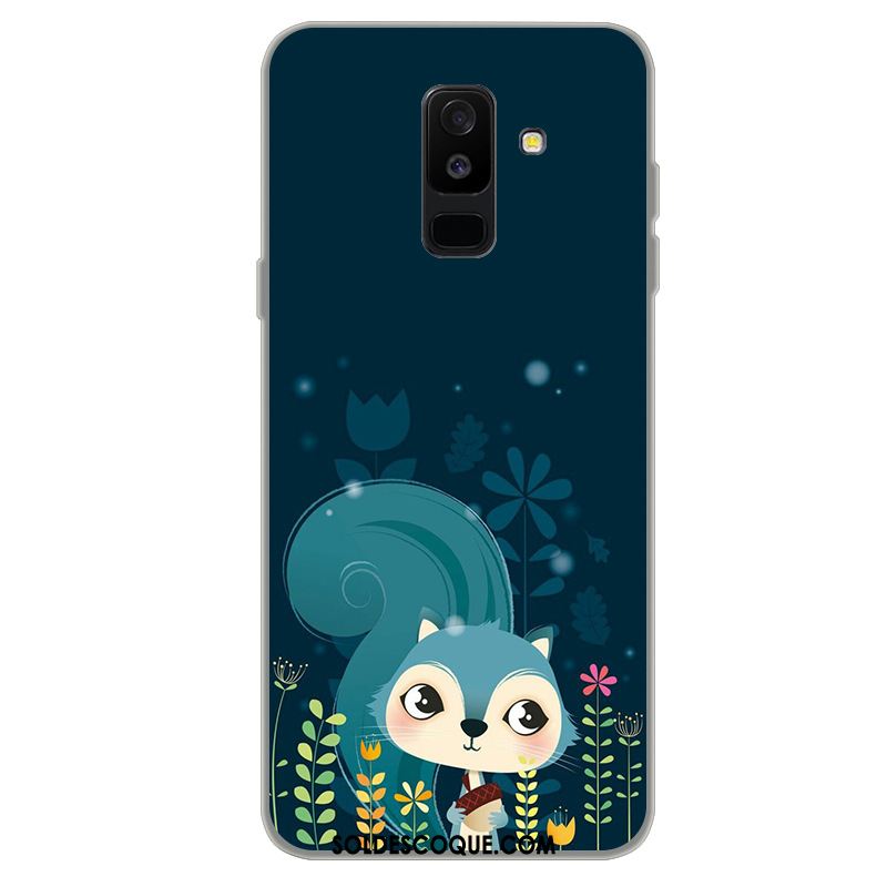 Coque Samsung Galaxy A6+ Dessin Animé Fluide Doux Étoile Étui Gris Soldes