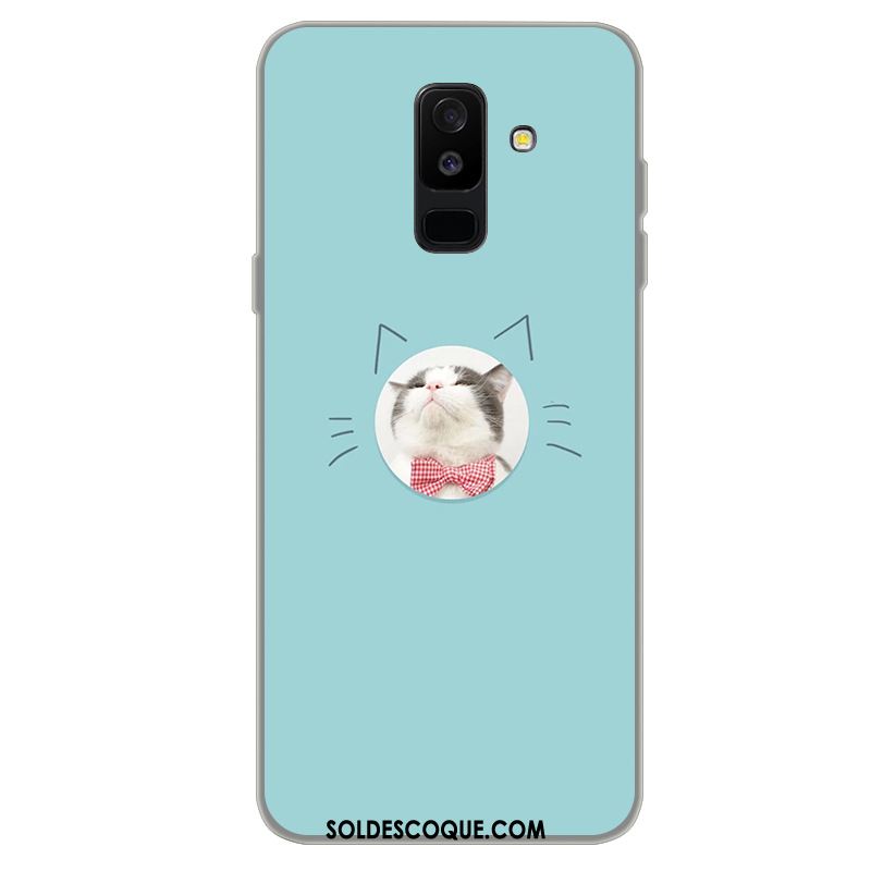 Coque Samsung Galaxy A6+ Dessin Animé Fluide Doux Étoile Étui Gris Soldes