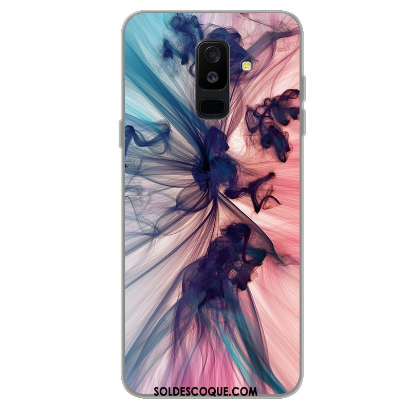 Coque Samsung Galaxy A6+ Dessin Animé Fluide Doux Étoile Étui Gris Soldes