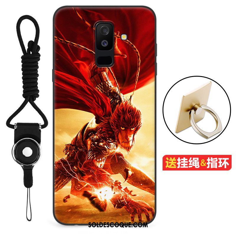 Coque Samsung Galaxy A6+ Dessin Animé Étui Incassable Téléphone Portable Anneau Housse En Ligne