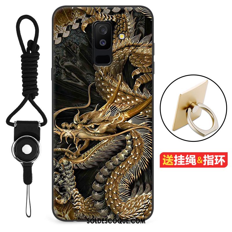 Coque Samsung Galaxy A6+ Dessin Animé Étui Incassable Téléphone Portable Anneau Housse En Ligne