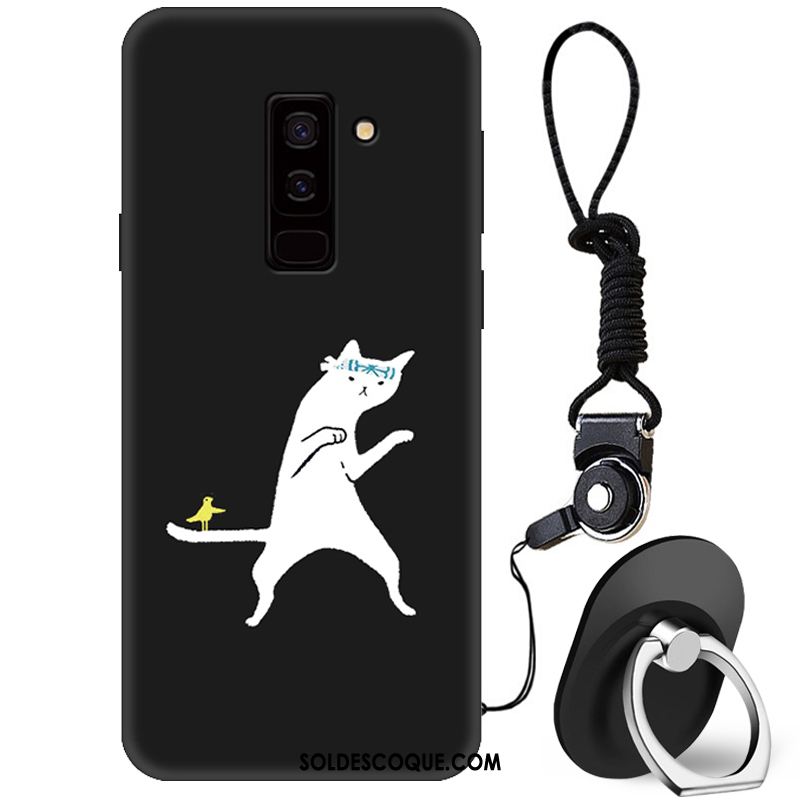Coque Samsung Galaxy A6 Délavé En Daim Noir Étoile Protection Téléphone Portable Soldes