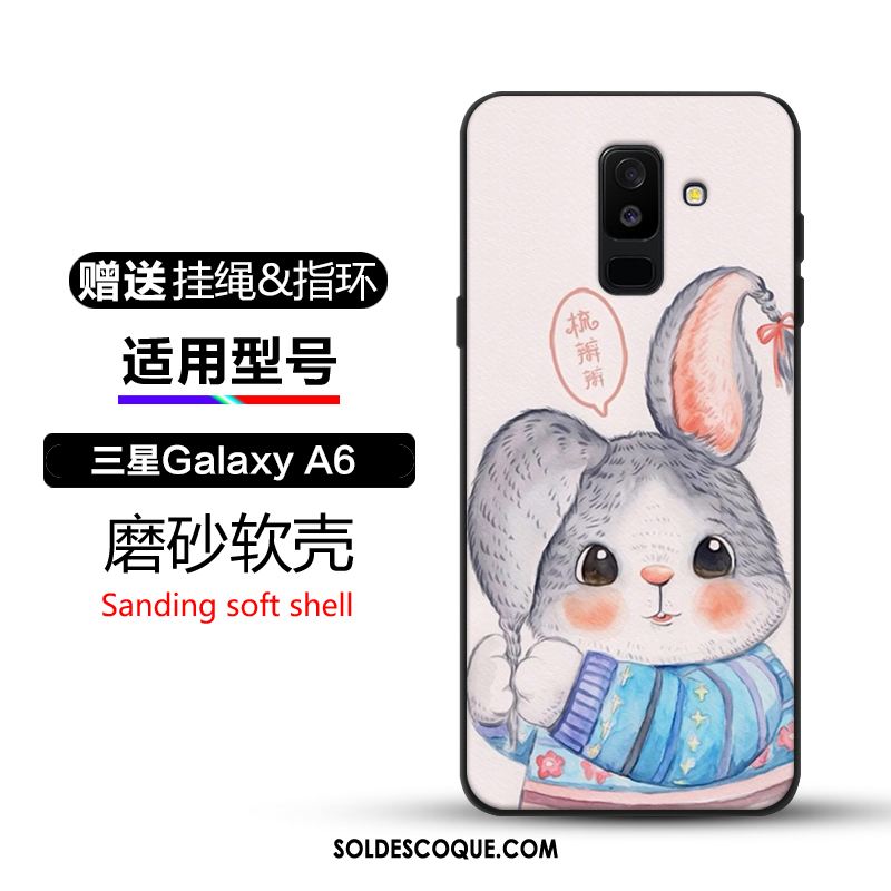 Coque Samsung Galaxy A6+ Délavé En Daim Protection Téléphone Portable Étoile Étui En Vente