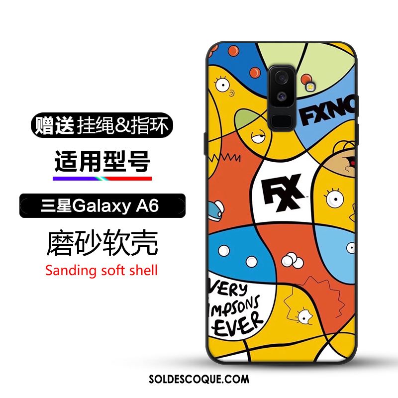 Coque Samsung Galaxy A6+ Délavé En Daim Protection Téléphone Portable Étoile Étui En Vente