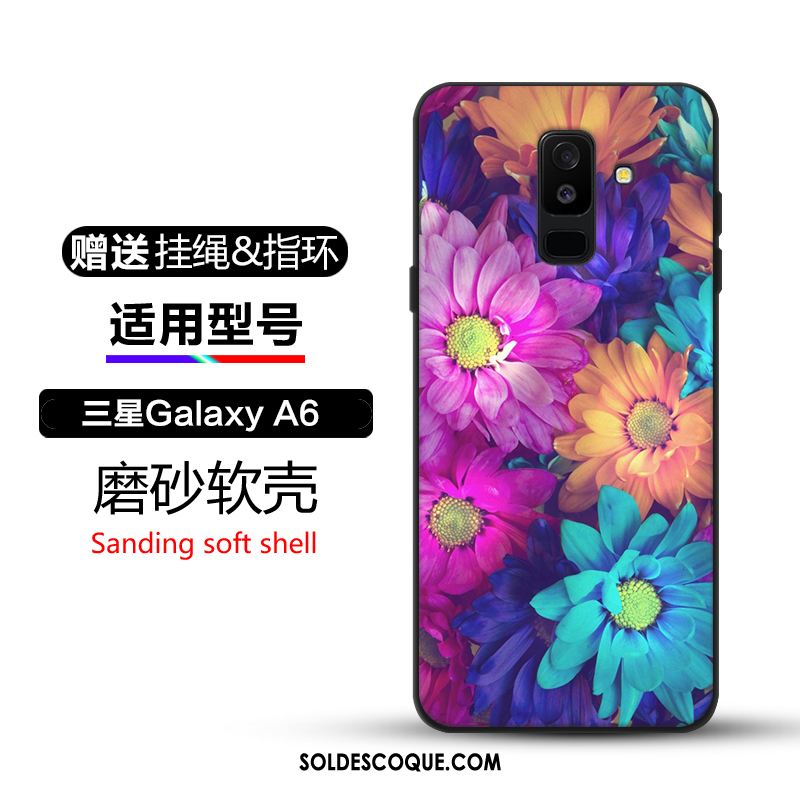 Coque Samsung Galaxy A6+ Délavé En Daim Protection Téléphone Portable Étoile Étui En Vente