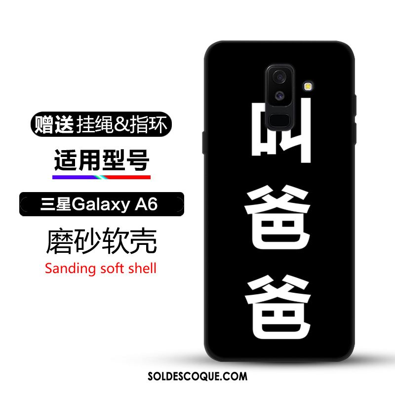 Coque Samsung Galaxy A6+ Délavé En Daim Protection Téléphone Portable Étoile Étui En Vente