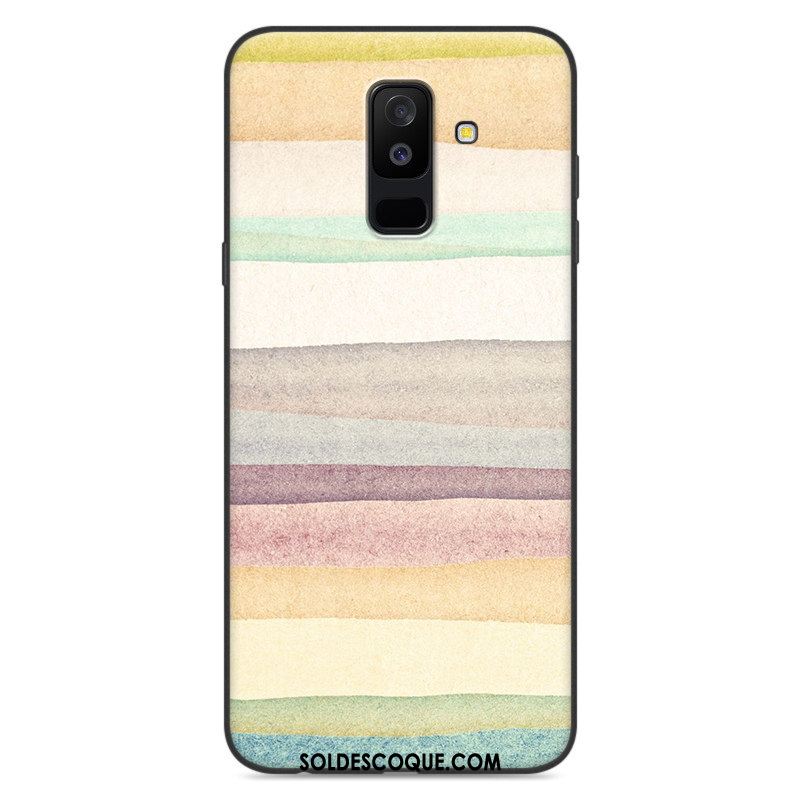 Coque Samsung Galaxy A6+ Fluide Doux Dessin Animé Étoile Étui Incassable France