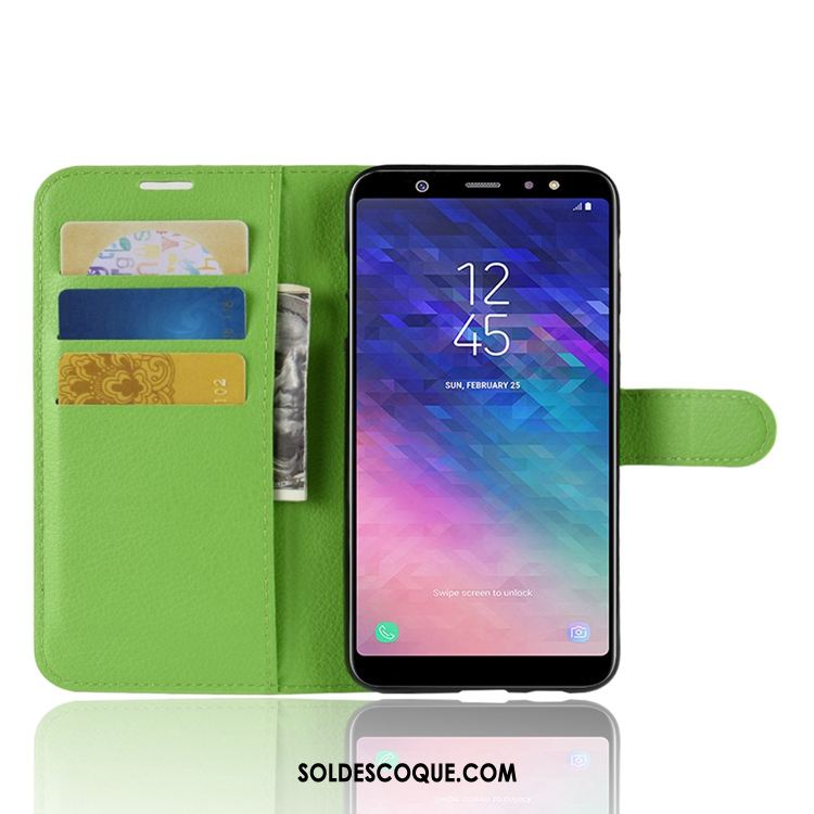 Coque Samsung Galaxy A6+ Incassable Tout Compris Téléphone Portable Vert Étui En Cuir France