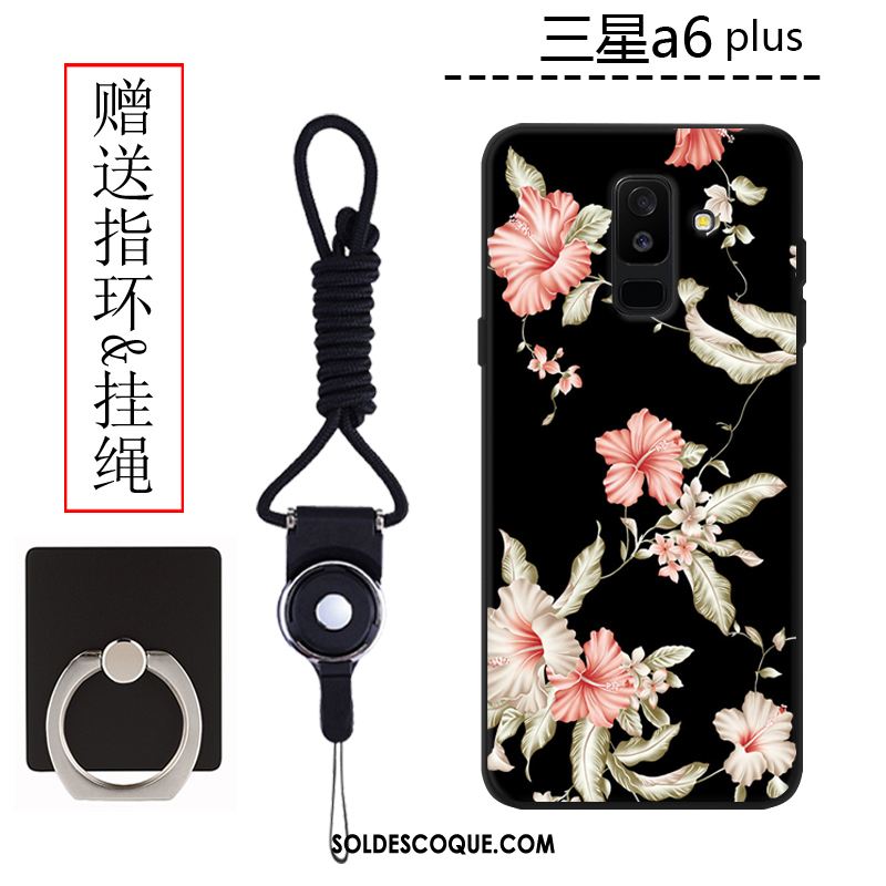 Coque Samsung Galaxy A6 Noir Téléphone Portable Tendance Protection Silicone Soldes
