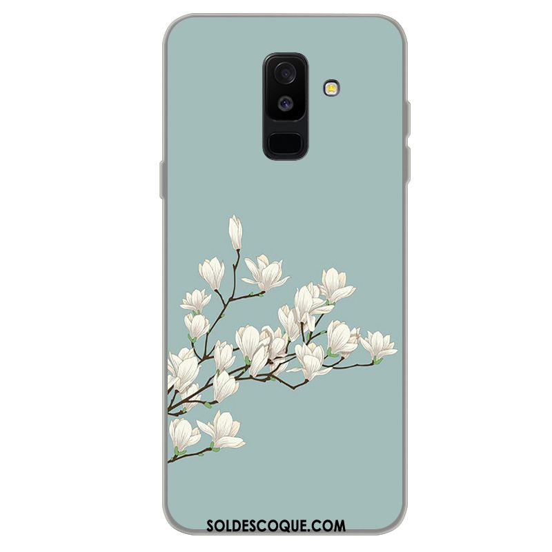 Coque Samsung Galaxy A6+ Protection Bleu Étui Téléphone Portable Tout Compris Housse En Ligne