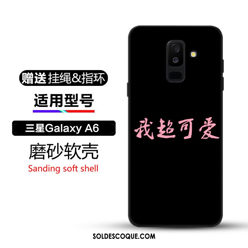 Coque Samsung Galaxy A6+ Protection Étoile Téléphone Portable Noir Étui Pas Cher