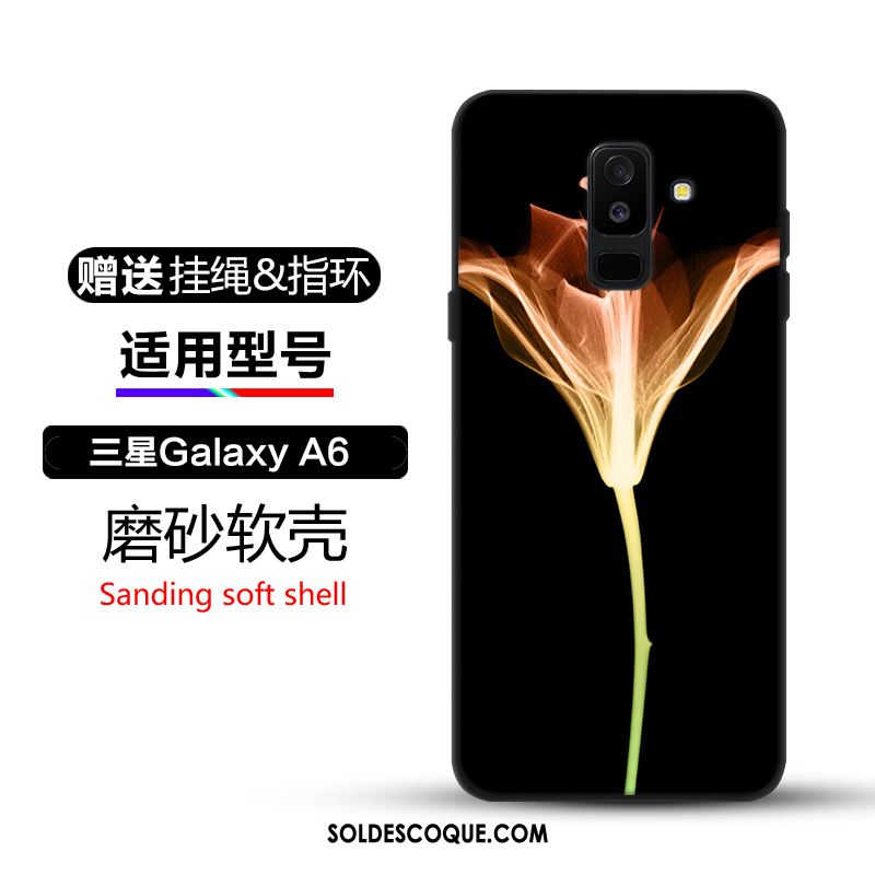 Coque Samsung Galaxy A6+ Protection Étoile Téléphone Portable Noir Étui Pas Cher
