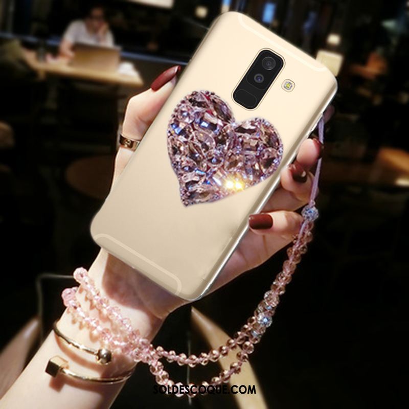 Coque Samsung Galaxy A6 Rose Étui Téléphone Portable Silicone Amour Soldes