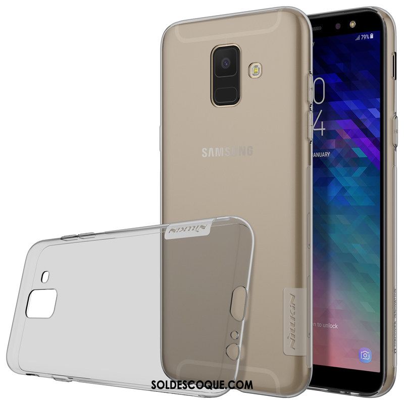 Coque Samsung Galaxy A6+ Silicone Téléphone Portable Transparent Protection Fluide Doux Soldes