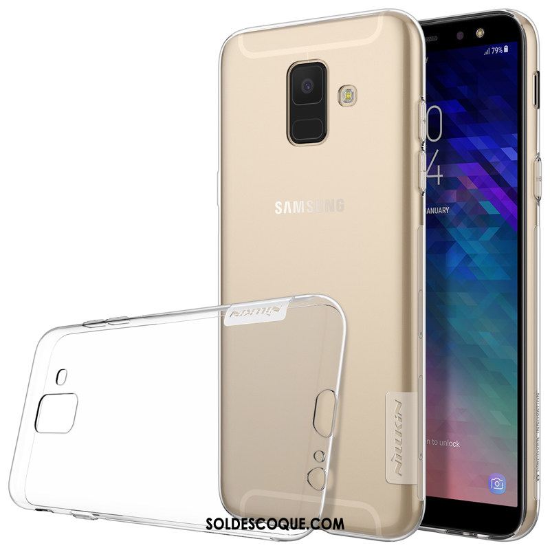 Coque Samsung Galaxy A6+ Silicone Téléphone Portable Transparent Protection Fluide Doux Soldes