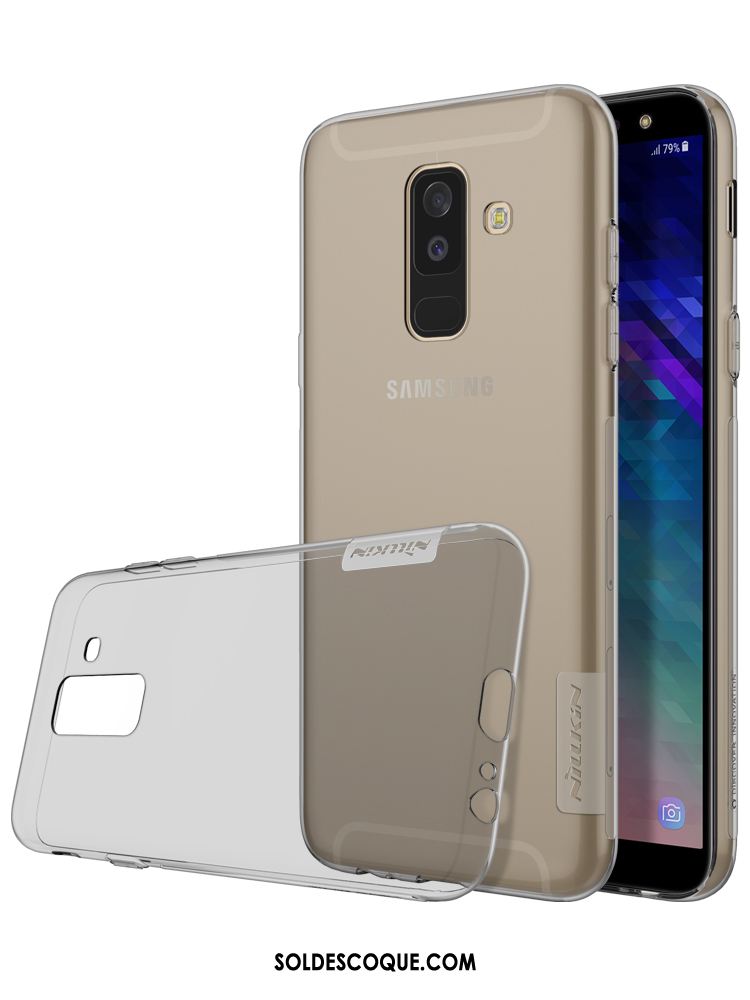 Coque Samsung Galaxy A6+ Silicone Téléphone Portable Transparent Protection Fluide Doux Soldes