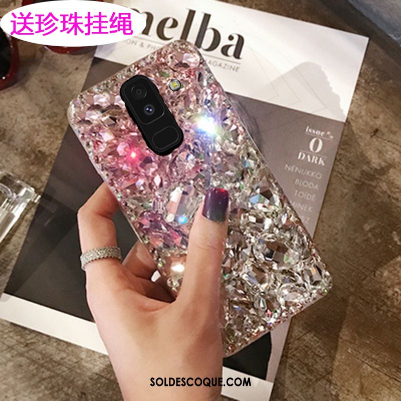 Coque Samsung Galaxy A6+ Strass Étui Protection Étoile Téléphone Portable En Vente