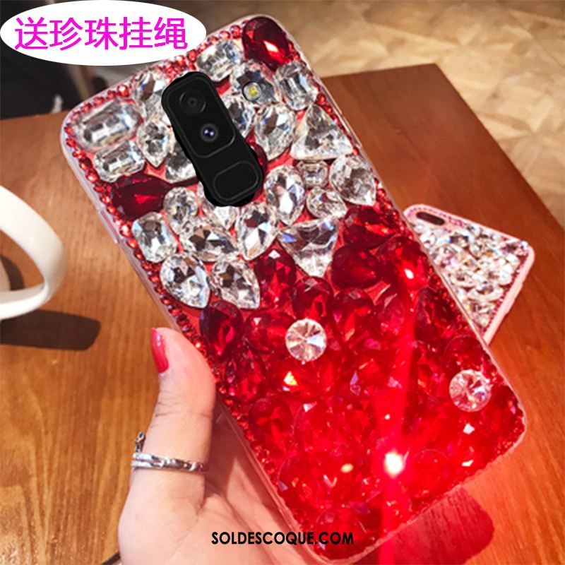 Coque Samsung Galaxy A6+ Strass Étui Protection Étoile Téléphone Portable En Vente