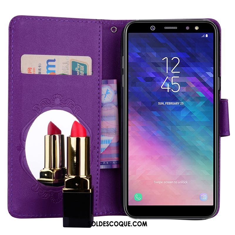 Coque Samsung Galaxy A6 Support Étoile Tendance Violet Téléphone Portable En Ligne