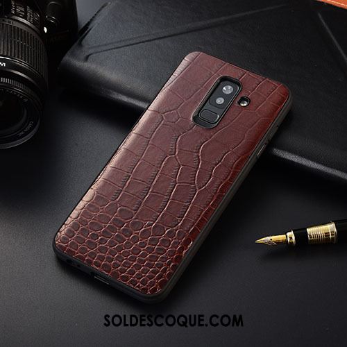 Coque Samsung Galaxy A6+ Tout Compris Étui En Cuir Étoile Tendance Business En Ligne